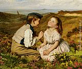 Sophie Gengembre Anderson Its Touch and Go to Laugh or No painting